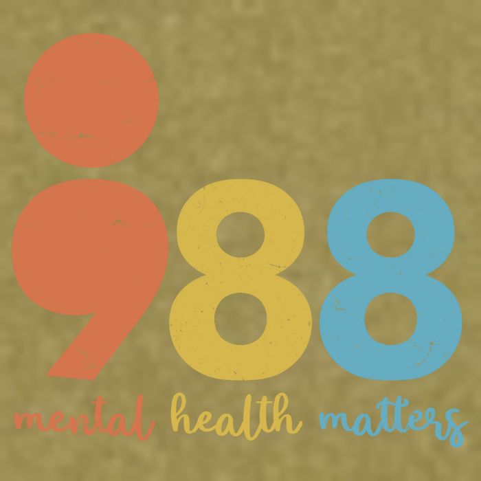 Semicolon 988 Mental Health Matters Garment-Dyed Women's Muscle Tee