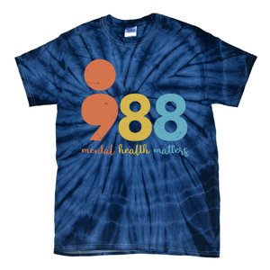 Semicolon 988 Mental Health Matters Tie-Dye T-Shirt