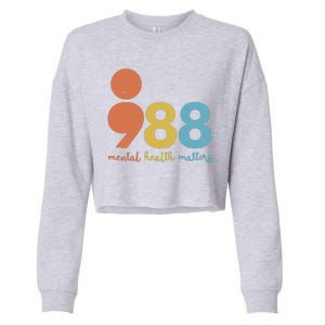 Semicolon 988 Mental Health Matters Cropped Pullover Crew