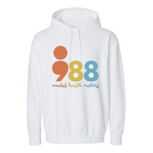 Semicolon 988 Mental Health Matters Garment-Dyed Fleece Hoodie