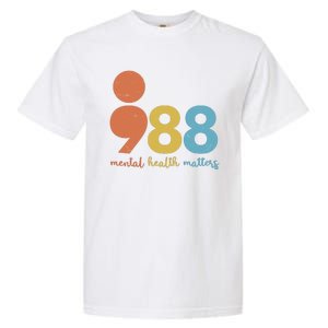 Semicolon 988 Mental Health Matters Garment-Dyed Heavyweight T-Shirt