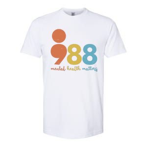 Semicolon 988 Mental Health Matters Softstyle CVC T-Shirt