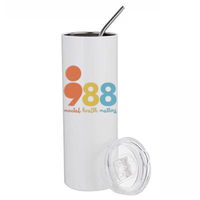 Semicolon 988 Mental Health Matters Stainless Steel Tumbler