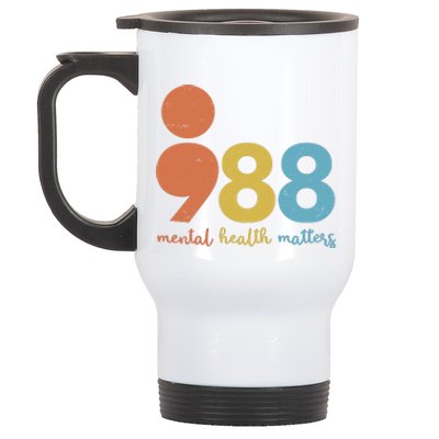 Semicolon 988 Mental Health Matters Stainless Steel Travel Mug