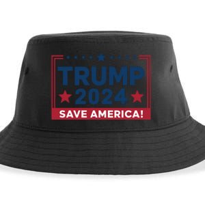 Save America 2024 Slogan Graphic Sustainable Bucket Hat