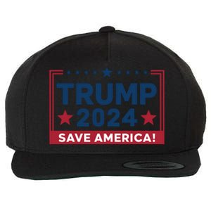 Save America 2024 Slogan Graphic Wool Snapback Cap