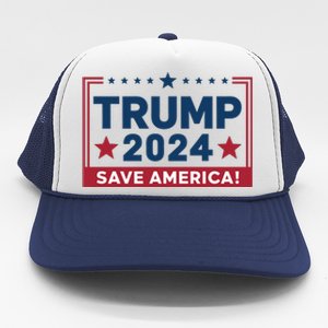 Save America 2024 Slogan Graphic Trucker Hat