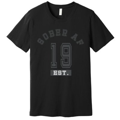 Sober Af 2019 Fun College Sport Aa Na Premium T-Shirt