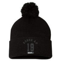 Sober Af 2019 Fun College Sport Aa Na Pom Pom 12in Knit Beanie