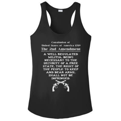 Second Amendment 2A United States Constitution 2nd Amendment Ladies PosiCharge Competitor Racerback Tank