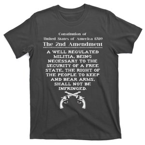 Second Amendment 2A United States Constitution 2nd Amendment T-Shirt