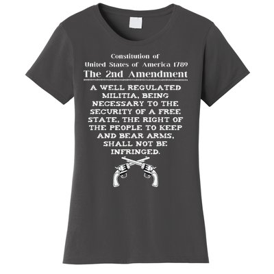 Second Amendment 2A United States Constitution 2nd Amendment Women's T-Shirt