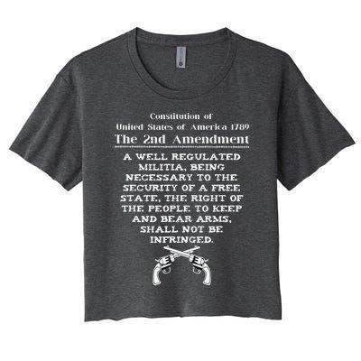 Second Amendment 2A United States Constitution 2nd Amendment Women's Crop Top Tee