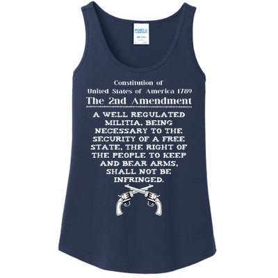 Second Amendment 2A United States Constitution 2nd Amendment Ladies Essential Tank