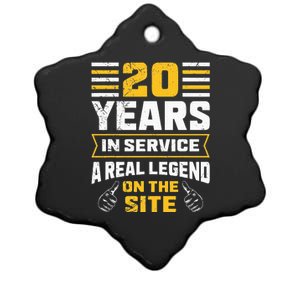 Service anniversary 20 years work anniversary Ceramic Star Ornament