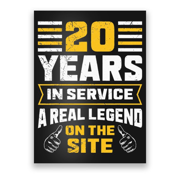 Service anniversary 20 years work anniversary Poster