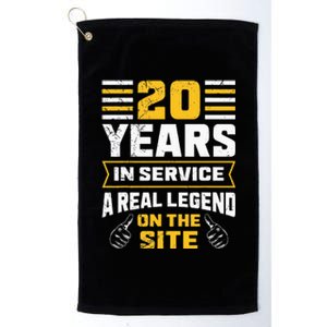 Service anniversary 20 years work anniversary Platinum Collection Golf Towel