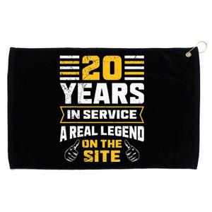 Service anniversary 20 years work anniversary Grommeted Golf Towel