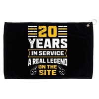 Service anniversary 20 years work anniversary Grommeted Golf Towel