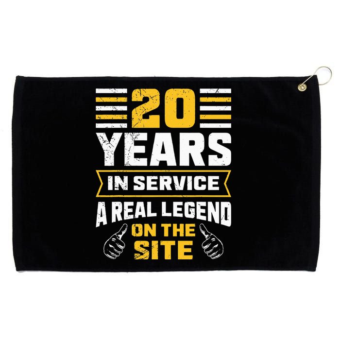 Service anniversary 20 years work anniversary Grommeted Golf Towel