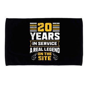 Service anniversary 20 years work anniversary Microfiber Hand Towel