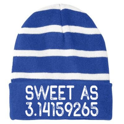 Sweet As 3 14 (Pi) Teachergreat Gift Teacher Appreciation Meaningful Gift Striped Beanie with Solid Band