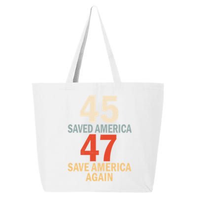 Save America 45/47 Again Election 2024 Protrump Vintage Great Gift 25L Jumbo Tote