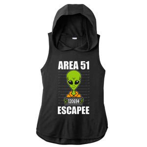 Storm Area 51 Alien Escapee From Area 51 Alien Mugshot Ladies PosiCharge Tri-Blend Wicking Draft Hoodie Tank