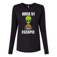 Storm Area 51 Alien Escapee From Area 51 Alien Mugshot Womens Cotton Relaxed Long Sleeve T-Shirt