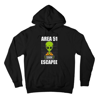 Storm Area 51 Alien Escapee From Area 51 Alien Mugshot Hoodie