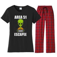 Storm Area 51 Alien Escapee From Area 51 Alien Mugshot Women's Flannel Pajama Set