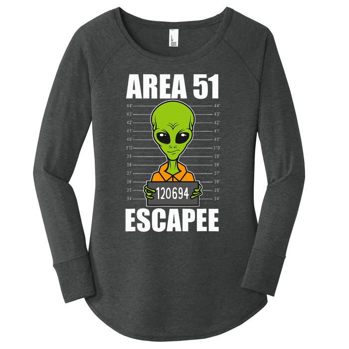 Storm Area 51 Alien Escapee From Area 51 Alien Mugshot Women's Perfect Tri Tunic Long Sleeve Shirt