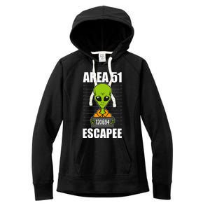 Storm Area 51 Alien Escapee From Area 51 Alien Mugshot Women's Fleece Hoodie