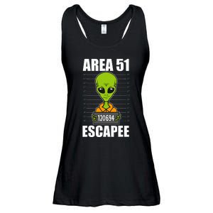 Storm Area 51 Alien Escapee From Area 51 Alien Mugshot Ladies Essential Flowy Tank