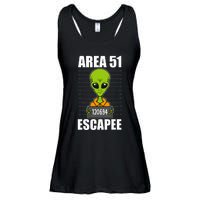 Storm Area 51 Alien Escapee From Area 51 Alien Mugshot Ladies Essential Flowy Tank