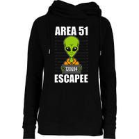 Storm Area 51 Alien Escapee From Area 51 Alien Mugshot Womens Funnel Neck Pullover Hood