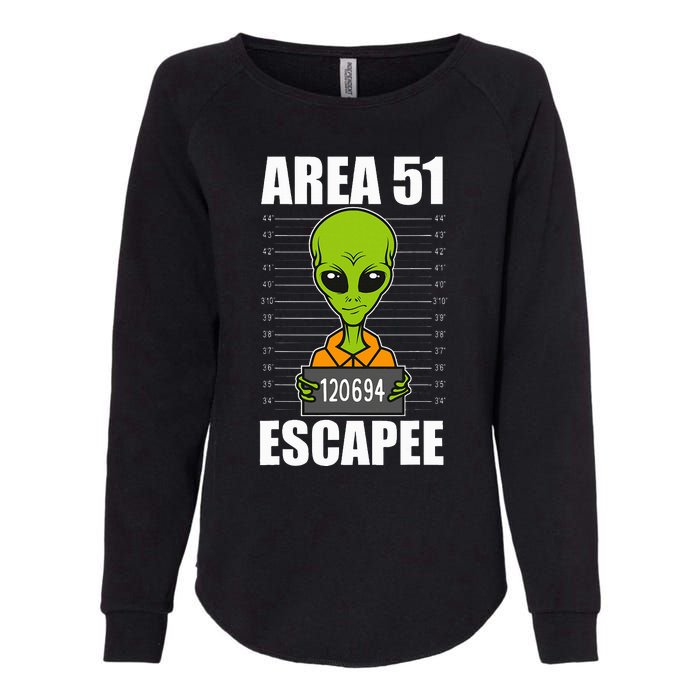 Storm Area 51 Alien Escapee From Area 51 Alien Mugshot Womens California Wash Sweatshirt