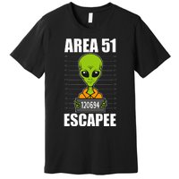 Storm Area 51 Alien Escapee From Area 51 Alien Mugshot Premium T-Shirt