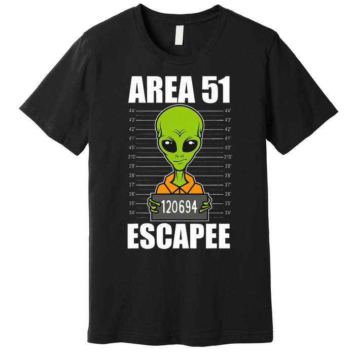 Storm Area 51 Alien Escapee From Area 51 Alien Mugshot Premium T-Shirt