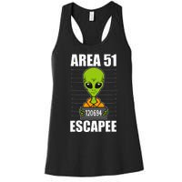 Storm Area 51 Alien Escapee From Area 51 Alien Mugshot Women's Racerback Tank