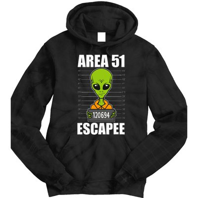 Storm Area 51 Alien Escapee From Area 51 Alien Mugshot Tie Dye Hoodie