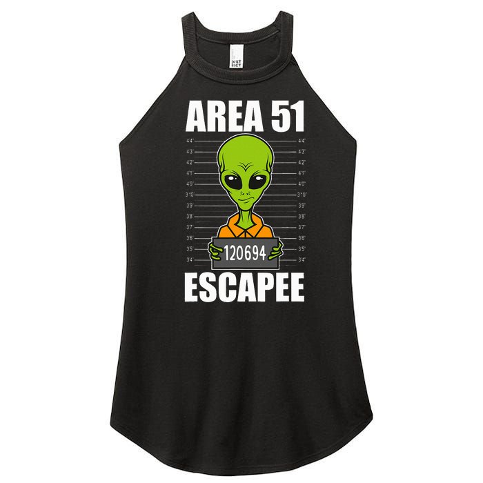 Storm Area 51 Alien Escapee From Area 51 Alien Mugshot Women's Perfect Tri Rocker Tank