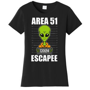 Storm Area 51 Alien Escapee From Area 51 Alien Mugshot Women's T-Shirt