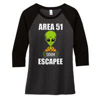 Storm Area 51 Alien Escapee From Area 51 Alien Mugshot Women's Tri-Blend 3/4-Sleeve Raglan Shirt