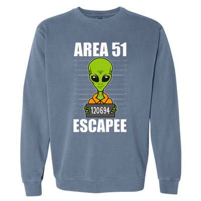 Storm Area 51 Alien Escapee From Area 51 Alien Mugshot Garment-Dyed Sweatshirt