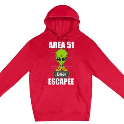 Storm Area 51 Alien Escapee From Area 51 Alien Mugshot Premium Pullover Hoodie