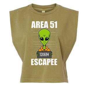 Storm Area 51 Alien Escapee From Area 51 Alien Mugshot Garment-Dyed Women's Muscle Tee