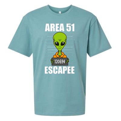 Storm Area 51 Alien Escapee From Area 51 Alien Mugshot Sueded Cloud Jersey T-Shirt