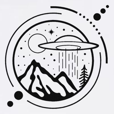 Simple Area 51 Minimal Ufo Tattoo Line Art Ufo T-Shirt