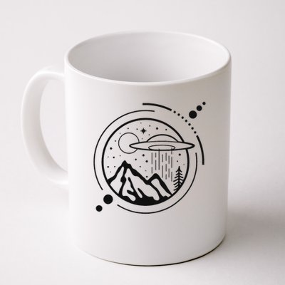Simple Area 51 Minimal Ufo Tattoo Line Art Ufo Mug